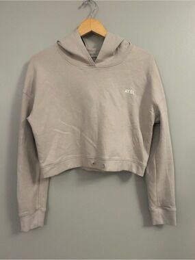 AYBL Women's Cropped Hoodie in Light Taupe Large
